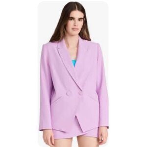 THE SEI Double Breasted Blazer In Lavendar NWT Size 0